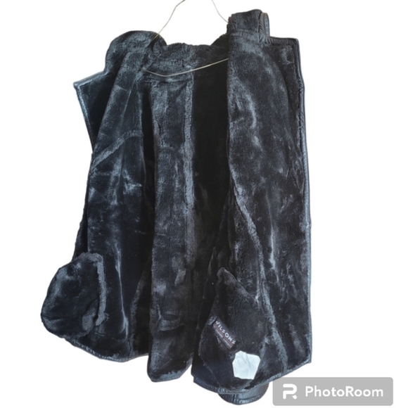 Vintage Wilson's Leather 100% Genuine Faux Fur Lined Hooded Aviator Zip Coat - Picture 4 of 12